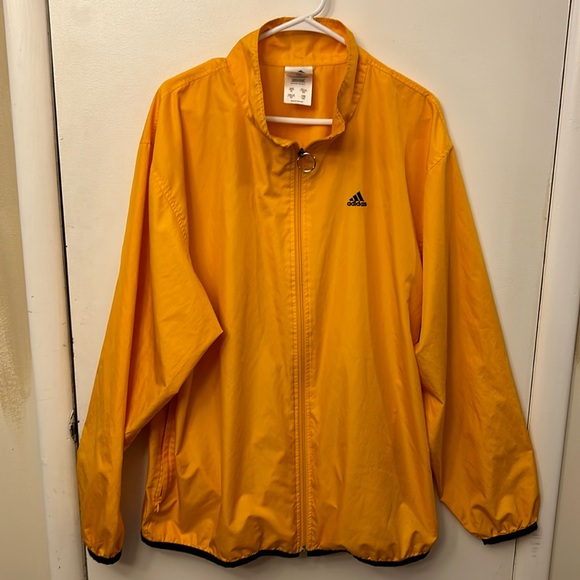 Adidas Men’s Windbreaker Jacket Yellow Size XL - Picture 1 of 6
